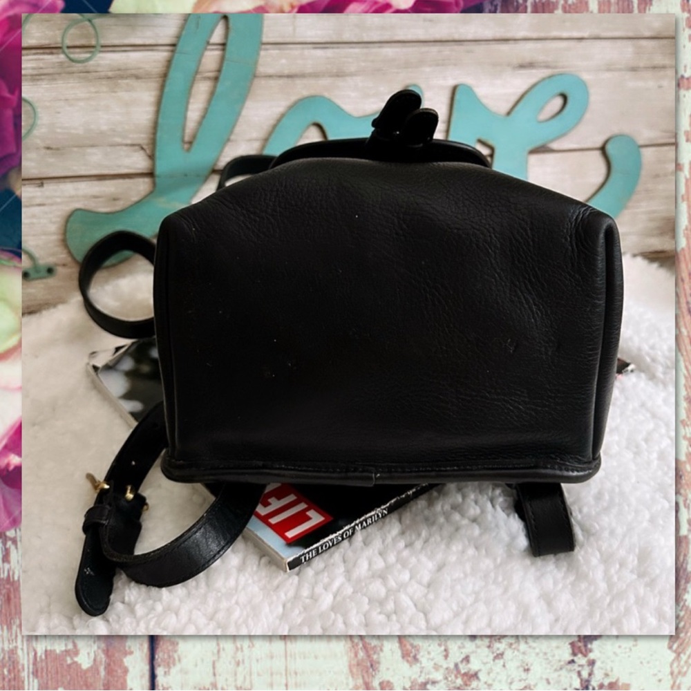 VINTAGE COACH BLACK LEATHER MINI DAYPACK BACKPACK 9960 - Picture 12 of 16